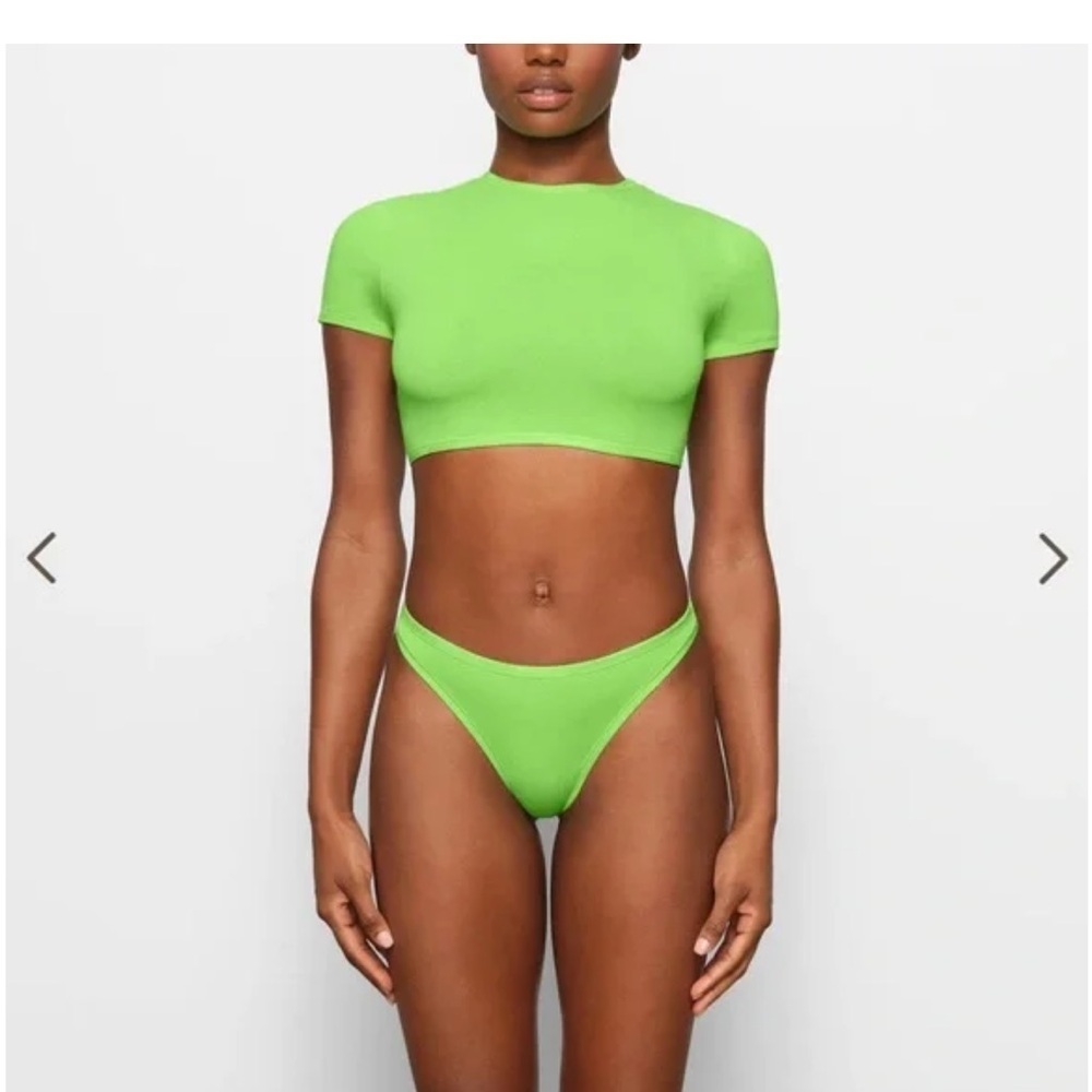 SKIMS Neon Green Crop Top (TOP ONLY)